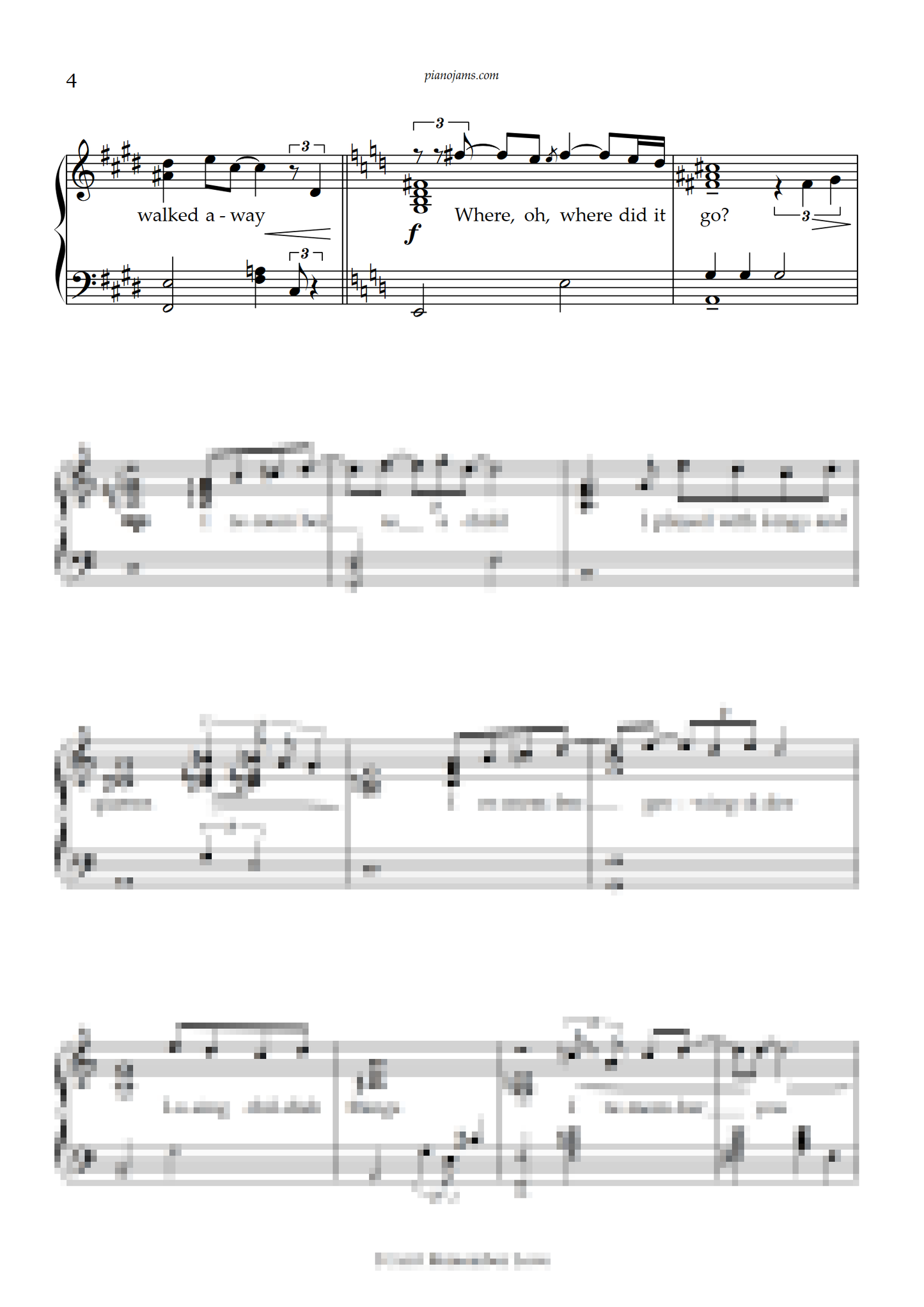 I Can't Remember Love (Piano Solo)