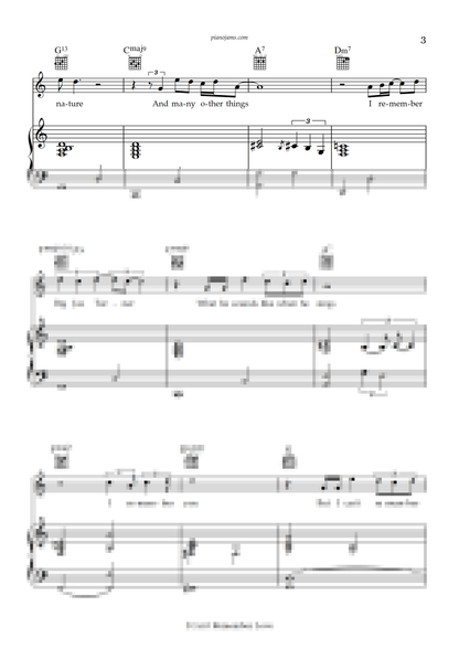 I Can't Remember Love (Piano accompaniment)
